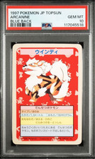 Carte Pokemon PSA 10 1997 Topsun Arcanine Arrière Bleu Sans Numéro Japon...