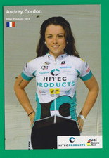 CYCLISME carte Cycliste AUDREY CORDON équipe HITEC PRODUCTS 2014