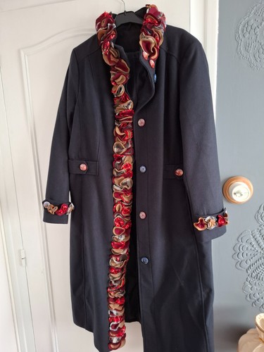 Manteau long bleu foncé - , pour