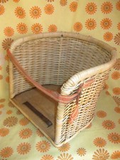 Vintage 60s 70s Ancien SIEGE VELO ENFANT en ROTIN OSIER Retro Cyclo