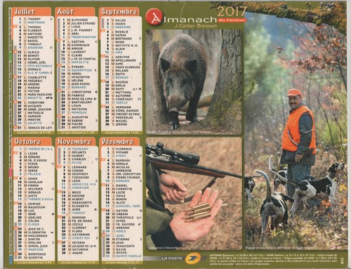 2017 calendrier des - -,