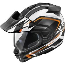 Casque De Moto Arai M Tour-X5 Discovery - Enduro Avec Visier Orange-Noir-Blanc
