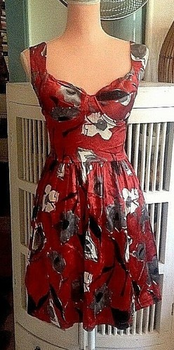 Robe vintage amazone rouge - vintage,