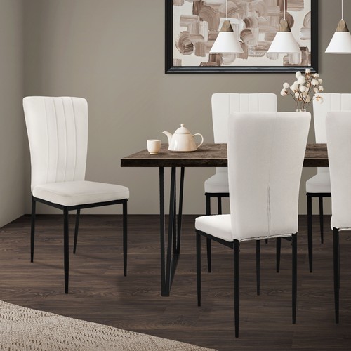 Chaises salon blanc - blanc, en