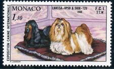 STAMP TIMBRE DE MONACO N° 1232 ** FAUNE / CHIEN / LHASSA APSO ET SHIN-TZU