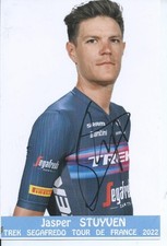 cyclisme  CP Autographe STUYVEN JASPER  team  TREK (maillot special tdf 2022