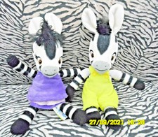 J/ FAMOSA 2 DOUDOU PELUCHE ZEBRE ZOU ET ELZEE 25CM TBE