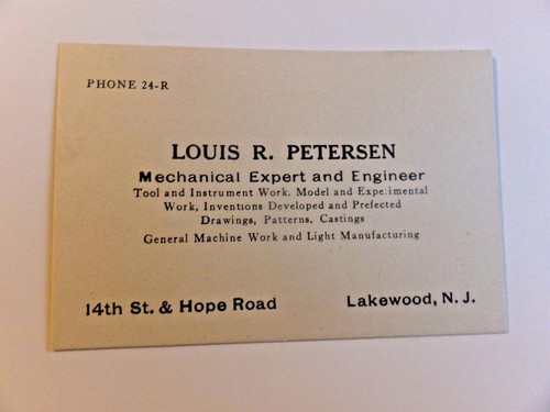 Nice 1920 business card - nice,