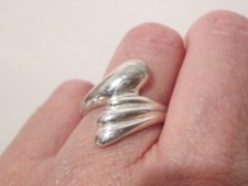 Bague en argent massif "Aile"