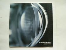 catalogue automobile : LAND ROVER / RANGE ROVER specifications 2002 en français 
