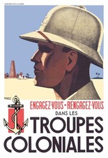 affiche poster engagez vous troupes coloniales