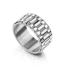 Bague Homme Argent Acier Inox