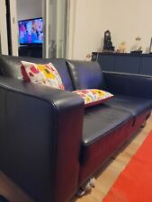2 canapés BO CONCEPT cuir noir, état neuf, très peu servi, très confortable