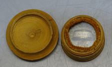 -ANCIENNE PETITE BOITE BOIS RELIQUAIRE PAPEROLLE François RELIGION   D