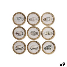 Cadre Home ESPRIT Verre Rotin 30 x 2 x 30 cm [9 Unités]