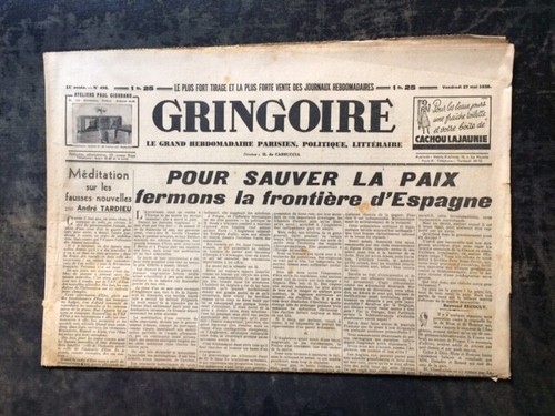 Gringoire 498 1938 - , n°498/1938/fermons