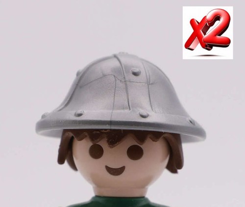 Playmobil casques hommes - x2,