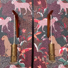 ENSEMBLE DE DEUX  APPLIQUES DESIGN SCANDINAVE 1950.