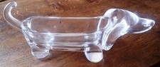 Vide-poche teckel en cristal