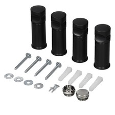 Fixation radiateur de salle de bain support mural noir adaptation universelle