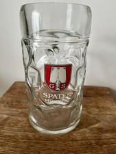 Chope à Bière Spaten München 1L Maßkrug Krug Verre Oktoberfest Bavière - Vintage