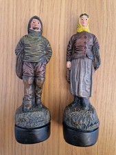 Paire figurines pêcheurs