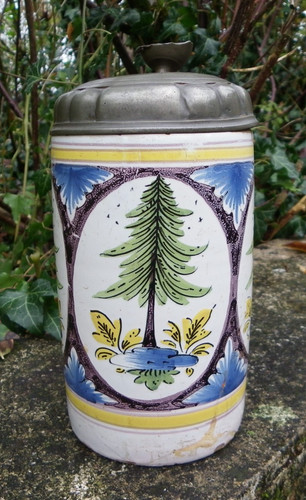 Chope faïence étain - chope, et