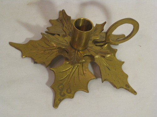 Vintage solid brass candle - solid,