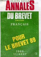 Annales de français du brevet des collèges, 1988, sujets seuls, Unknown
