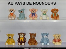 SERIE COMPLETE DE FEVES  AU PAYS DE NOUNOURS- OURSONS EN PELUCHES