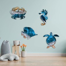 Art mural créature marine en