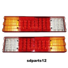 Lot de 2 Feux Arrière 12V LED Multifonction Camion Remorque Fourgon Camping-car