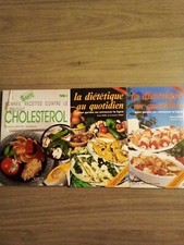 Lot de 3 livres la diététique au quotidien + recettes contre le mauvais cholesté