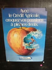 AFFICHE  PHOTO  SURF  CREDIT AGRICOLE   VERS  1983  80X60CM