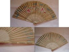 ANCIEN EVENTAIL PUBLICITAIRE LIQUEUR CORDIAL MEDOC IMPORTE DU JAPON