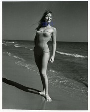 *Marina Vlady plage pin-up sexy tirage kodak d'après négatif original
