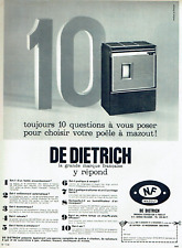 publicité Advertising  1222 1967  De Dietrich  poele à mazout NF 1  10 questions