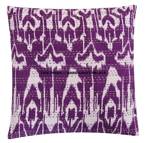 Kantha coussin housse coton - kantha,