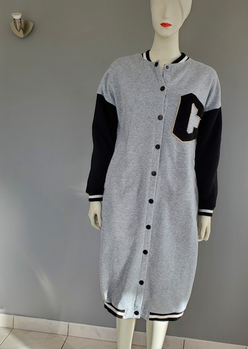 Gilet manteau robe long gris - /robe,