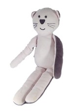 Doudou Chat rose violet 38 cm