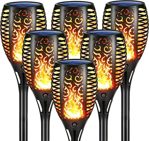 Lampe solaire flamme torche - lampe,
