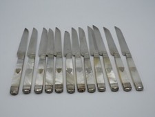 12 COUTEAUX FRUITS ARGENT
