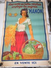 Affiche Ancienne Publicitaire Moullot Marseille:  MANON ; Déssin VIANO