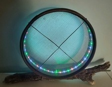 Lampe Artisanale Unique : Bois Flotté 90cm & LED USB Multicolore
