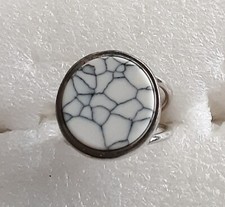 bague rétro métal argenté