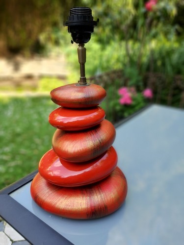 Rare lampe galets - galets, francois