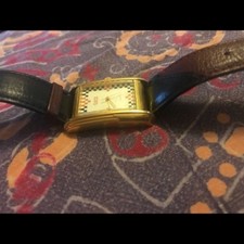 Vintage GUESS Black & Brown Mahogany Burgundy Maroon Leather Watch