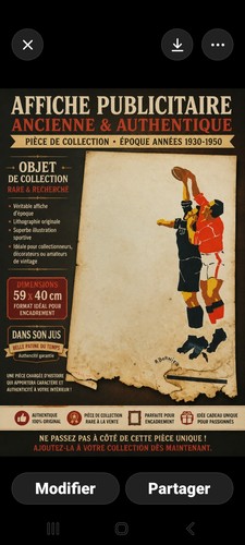 Ancienne affiche publicitaire - ancienne,