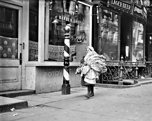 1912 new york city - city, barber