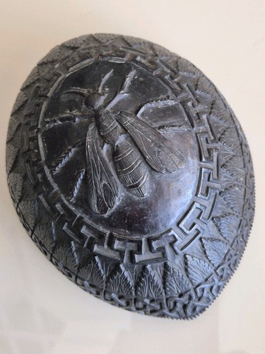 Noix coco sculptée 19ème - noix,